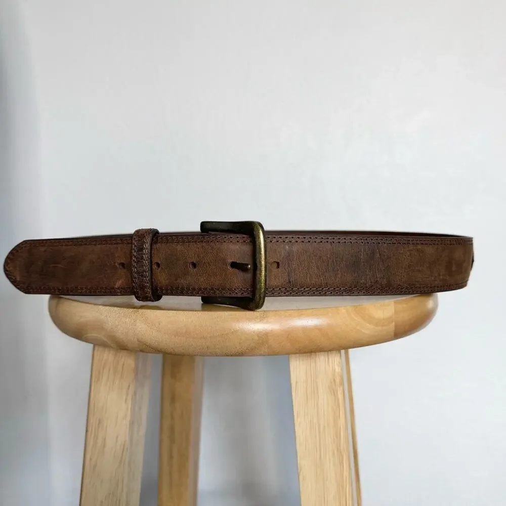 Brown Leather Belt with 12 Gauge Shotgun Shell Accents SZ 42 Western Rodeo Style